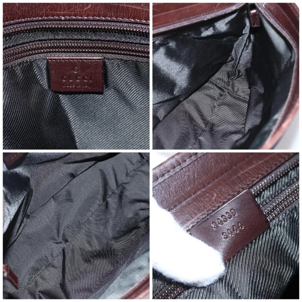 GUCCI GG Canvas Tote Bag Brown Silver 34339 Auth 149975 - Picture 15 of 16